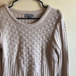 Market and Spruce Cableknit Cream Sweater size M